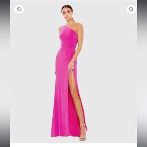 Ieena for Mac Duggal Jersey One Shoulder Dress | 4
